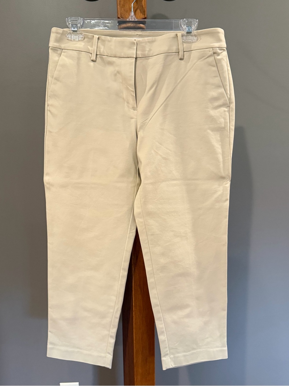 Loft Riviera Slim Crop Pants in Cream